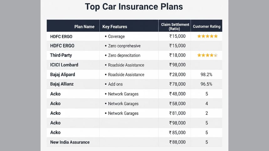 Best Car Insurance Plans in India: 2025 में 10 सबसे बेहतरीन और आसान विकल्प